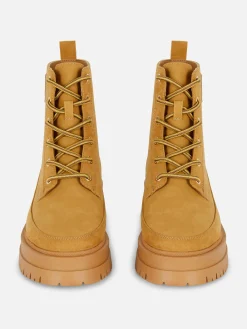 Best Primark Bottines à Lacets Et Semelle En Gomme Beige