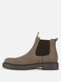 Sale Primark Bottines Chelsea à Semelle épaisse Marron