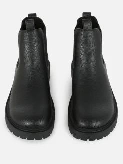 Primark Bottines Chelsea En Simili Cuir Noir