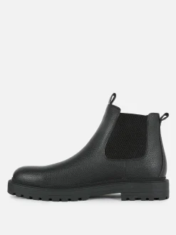Primark Bottines Chelsea En Simili Cuir Noir