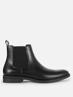 Outlet Primark Bottines Chelsea En Simili Cuir Noir
