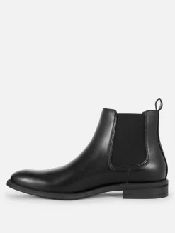 Outlet Primark Bottines Chelsea En Simili Cuir Noir