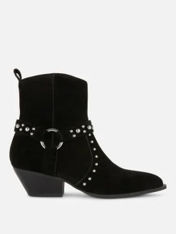 Clearance Primark Bottines Cloutées En Suédine Rita Ora Noir