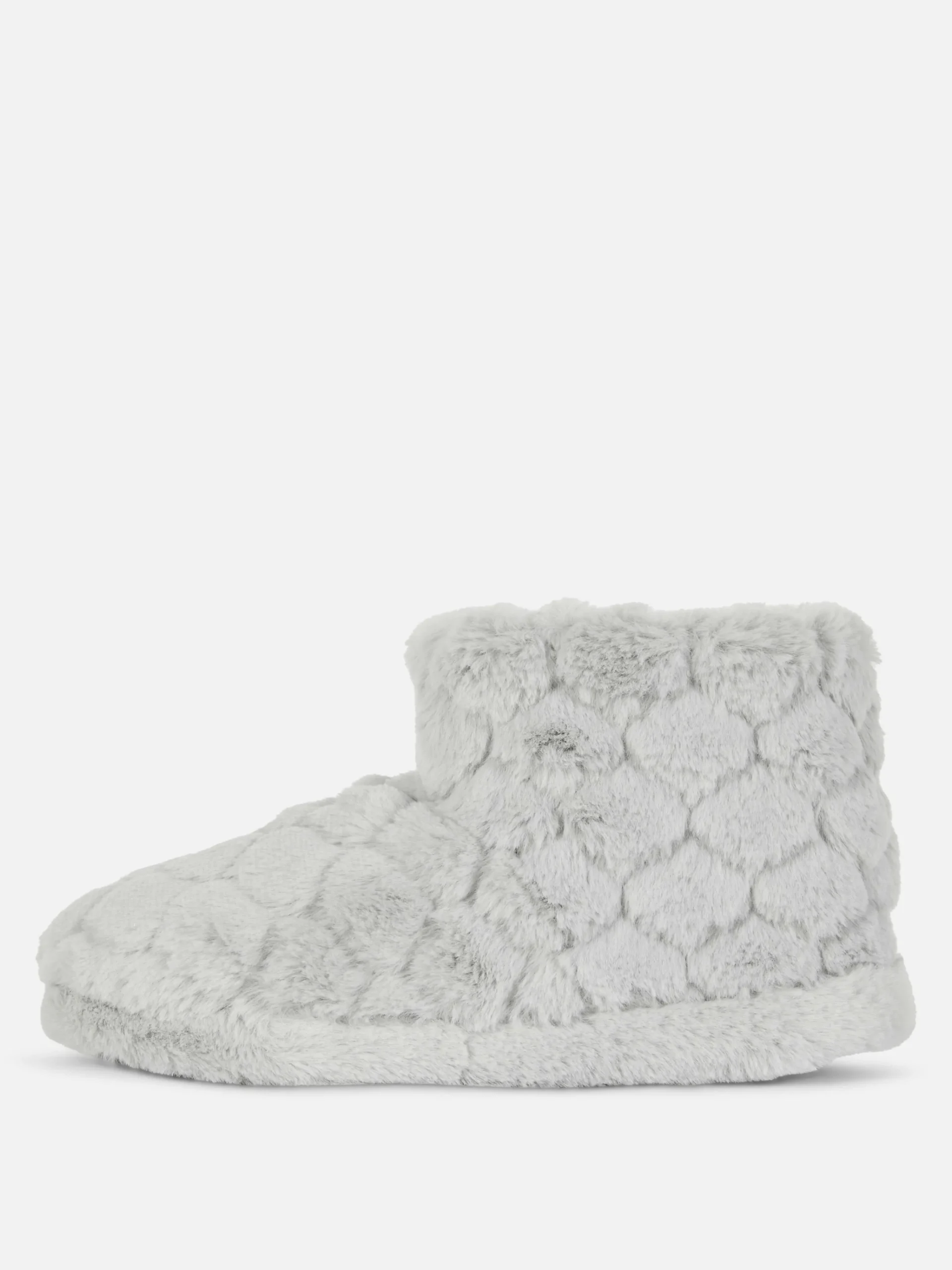 Primark Bottines Duveteuses à Pompons Gris