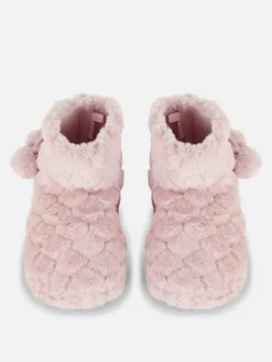 Online Primark Bottines Duveteuses à Pompons Rose