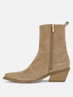Best Primark Bottines Western à Talons Bas Taupe