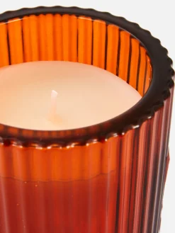 Online Primark Bougie En Verre Cannelé Orange