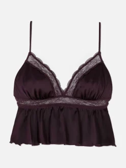 Discount Primark Brassière Légère En Dentelle Satinée Bordeaux