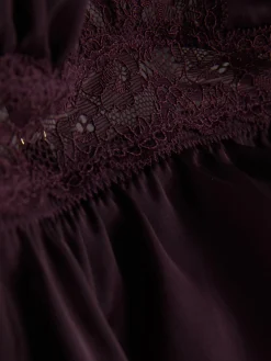 Discount Primark Brassière Légère En Dentelle Satinée Bordeaux