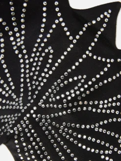 New Primark Brassière Papillon Ornée De Strass Noir