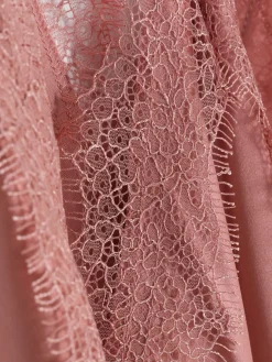 Clearance Primark Caraco De Pyjama à Finitions En Dentelle Rose poudré