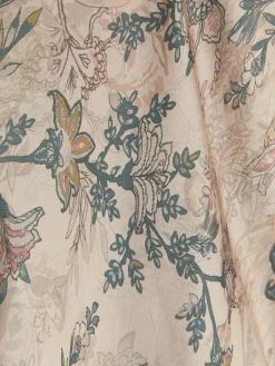 Best Primark Caraco De Pyjama En Satin à Motif Floral Kaki