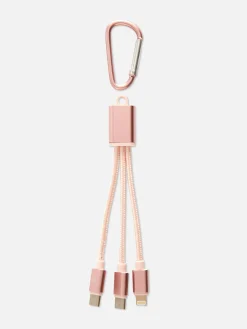 Discount Primark Câble De Chargeur 2-en-1 Rose