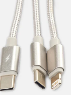 Hot Primark Câble De Chargeur 2-en-1 Argent