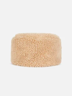 New Primark Chapeau Bibi Effet Mouton Retourné Rita Ora Beige