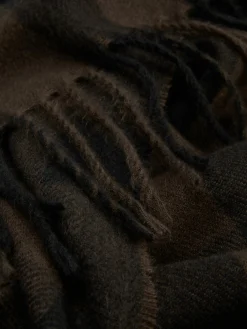 Discount Primark Écharpe à Carreaux Et à Franges Marron