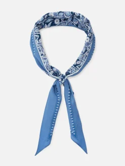 Discount Primark Écharpe à Imprimé Cachemire Bleu