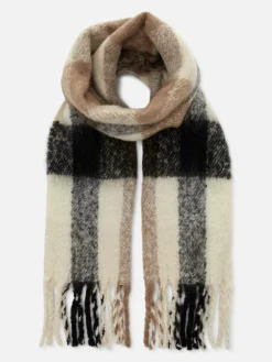 Discount Primark Écharpe Brossée à Pampilles Naturel