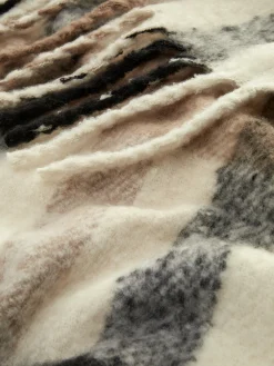 Discount Primark Écharpe Brossée à Pampilles Naturel