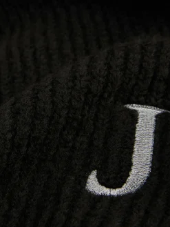 Clearance Primark Écharpe En Maille Côtelée à Initiale Brodée Noir