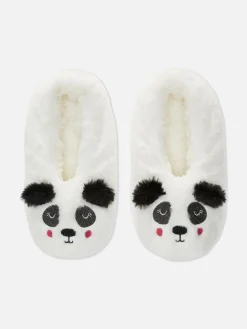 Sale Primark Chaussons Duveteux à Motif Panda Blanc