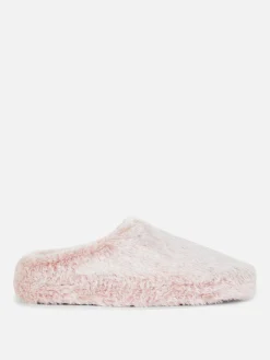 New Primark Chaussons En Fausse Fourrure Rose