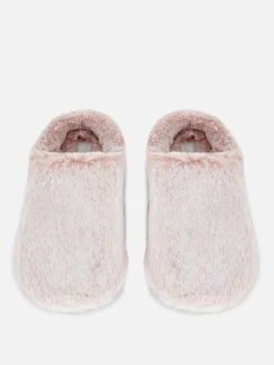 New Primark Chaussons En Fausse Fourrure Rose
