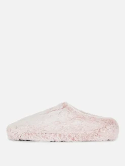 New Primark Chaussons En Fausse Fourrure Rose