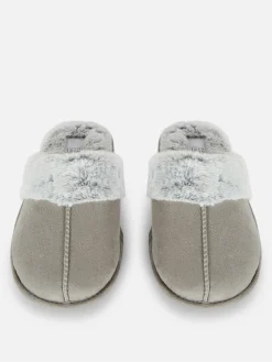 Outlet Primark Chaussons En Suédine Gris clair