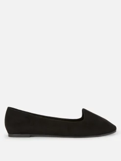 Clearance Primark Chaussons-ballerines En Suédine Noir