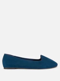 Outlet Primark Chaussons-ballerines En Suédine Bleu marine