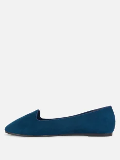 Outlet Primark Chaussons-ballerines En Suédine Bleu marine