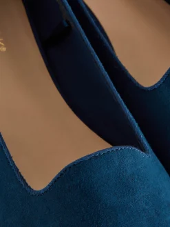 Outlet Primark Chaussons-ballerines En Suédine Bleu marine