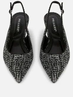 Online Primark Chaussures à Talon Bas Ouvert Avec Effet Bouclé Noir