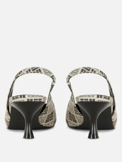 Best Primark Chaussures à Talon Ouvert Et Motif Géométrique Noir