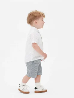 Sale Primark Chemise à Manches Courtes Et Motifs Blanc