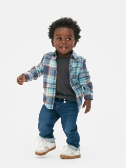 Clearance Primark Chemise à Manches Longues à Carreaux Bleu