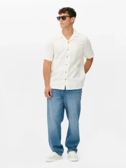 Sale Primark Chemise Boutonnée à Manches Courtes Blanc