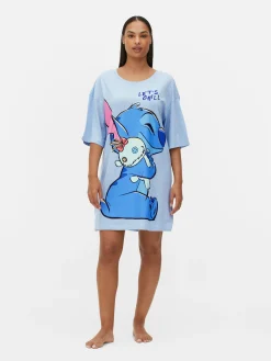 Best Primark Chemise De Nuit Disney Stitch Et Souillon Bleu clair