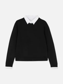 Best Primark Chemise Et Pull 2-en-1 Noir