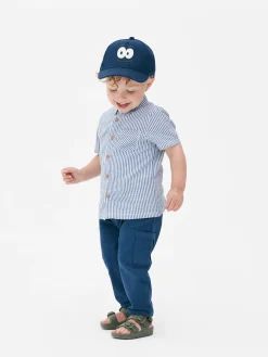 Outlet Primark Chemise Rayée à Manches Courtes Bleu marine