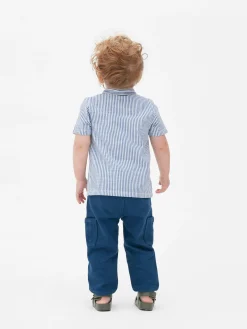 Outlet Primark Chemise Rayée à Manches Courtes Bleu marine