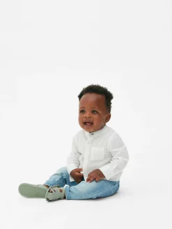 Outlet Primark Chemise Texturée à Manches Longues Blanc