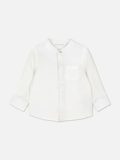 Outlet Primark Chemise Texturée à Manches Longues Blanc