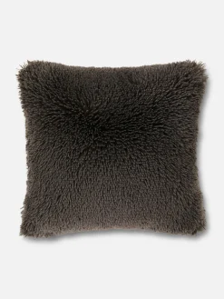 New Primark Coussin Carré En Fausse Fourrure Gris