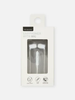 Clearance Primark Écouteurs Avec Micro Blanc