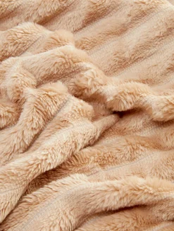 Best Primark Couverture Côtelée Duveteuse Ultra-douce Naturel