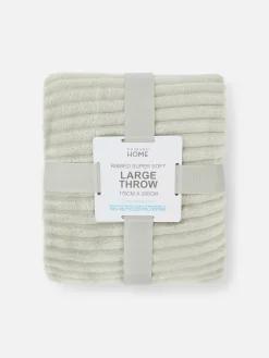 Hot Primark Couverture Large Côtelée Gris clair