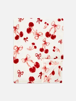 Clearance Primark Couverture Ultra-douce à Motif Cerise Rouge foncé