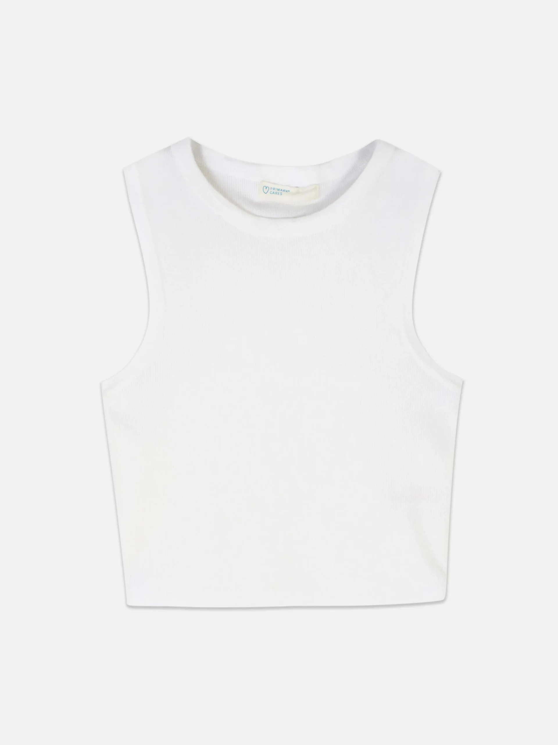 Discount Primark Débardeur Court Côtelé Ivoire